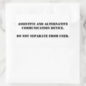 Neem AAC niet weg. Rechthoekige Sticker (Tas)