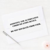 Neem AAC niet weg. Rechthoekige Sticker (Envelop)