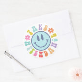 Neem aanwezigheid, leraar waardering cadeau ronde sticker (Envelop)