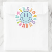 Neem aanwezigheid, leraar waardering cadeau ronde sticker (Tas)