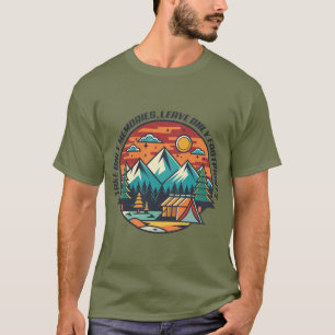 Neem alleen herinneringen, laat alleen voetafdrukk t-shirt