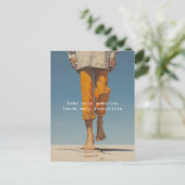 Neem alleen herinneringen mee, laat alleen voetspo briefkaart (Staand voorkant)