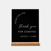 Neem alsjeblieft een zwarte bedankbruiloft acryl bord (Voorkant)