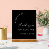 Neem alsjeblieft een zwarte bedankbruiloft acryl bord (Huwelijk)