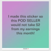 Neem alsjeblieft mijn $2 niet sticker (Vel)