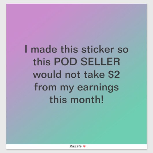 Neem alsjeblieft mijn $2 niet sticker (Vel)