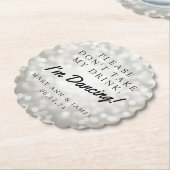"Neem alsjeblieft mijn Drink niet mee" Wedding Par Kartonnen Onderzetters (Gekanteld)