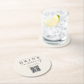 Neem alsjeblieft mijn drink niet! QR-codefotoshare Ronde Kartonnen Onderzetter (Insitu)