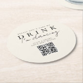 Neem alsjeblieft mijn drink niet! QR-codefotoshare Ronde Kartonnen Onderzetter (Gebogen)