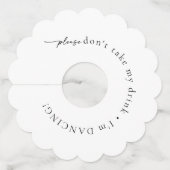 Neem alsjeblieft mijn Drink wijnglas Labels niet (Voorkant)