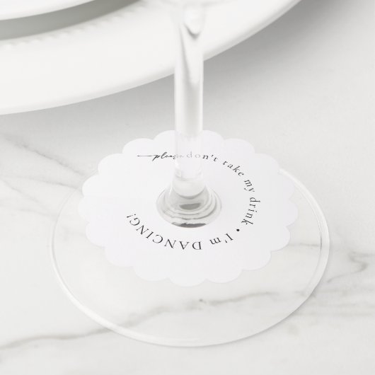 Neem alsjeblieft mijn Drink wijnglas Labels niet (Dichtbij)