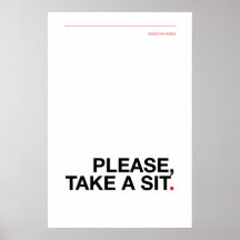 NEEM ALSJEUBLIEFT PLAATS – Grappige badkamerposter