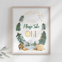 Neem alstublieft één feestfavoriet bord poster