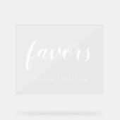 Neem alstublieft één huwelijksgunst acryl bord (Voorkant)