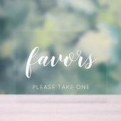 Neem alstublieft één huwelijksgunst acryl bord (Neutraal)