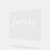 Neem alstublieft één huwelijksgunst acryl bord (Hoek)