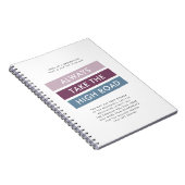 Neem altijd de High Road Motivatie Quote Notitieboek (Rechterzijde)