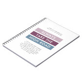 Neem altijd de High Road Motivatie Quote Notitieboek (Linkerzijde)