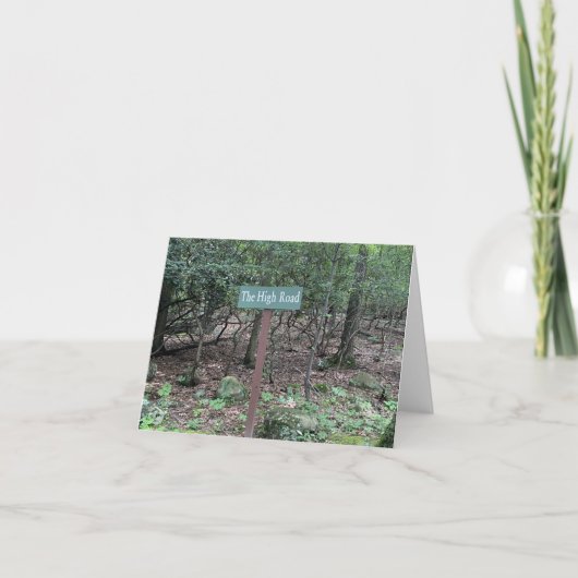 Neem altijd de hoge weg kaart (Voorkant)