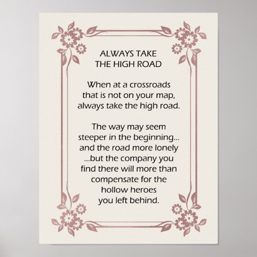 Neem altijd de Motivatie duwbak op de hoge weg Poster (Voorkant)