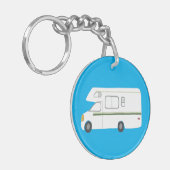 NEEM ALTIJD DE SCHILDERACHTIG ROUTE Motorhome Camp Sleutelhanger (Voorkant Links)