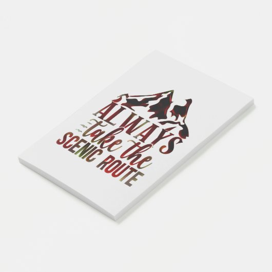 Neem altijd de Schilderachtig route. Post-It Notes (Schuin)