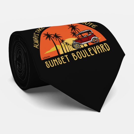 NEEM ALTIJD DE SCHILDERACHTIG ROUTE SUNSET BOULEVA STROPDAS (Opgerold)