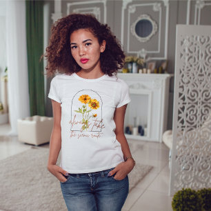  neem altijd de schilderachtig route Wildflower T-shirt