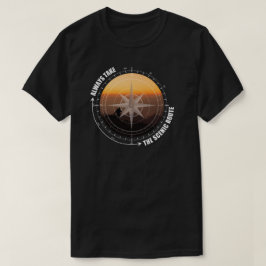 Neem altijd de schilderachtige route Wandelliefheb T-shirt