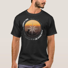 Neem altijd de schilderachtige route Wandelliefheb T-shirt