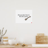 Neem altijd de tijd om de mond te snoeren poster (Keuken)