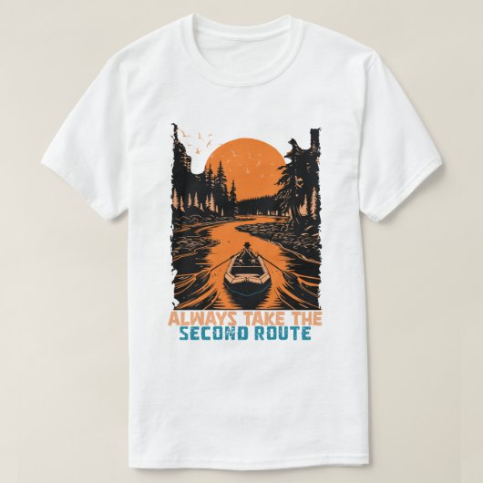 Neem Altijd de Tweede Route T-shirt (Design voorkant)