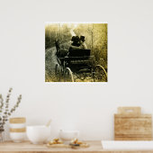 Neem altijd een paard waarop u met één hand kunt r poster (Keuken)