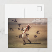 Neem altijd het weer mee met surrealistische kunst briefkaart (Voorkant / Achterkant)