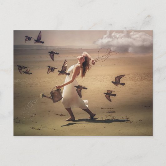 Neem altijd het weer mee met surrealistische kunst briefkaart (Voorkant)