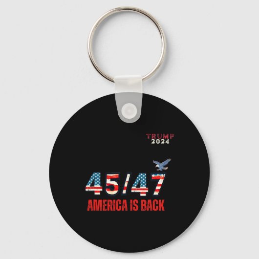 Neem America Byck American Flag Trump 2024 Mannen  Sleutelhanger (Voorkant)
