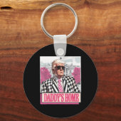 Neem America CK Daddy's Home Funny Pink Donald Tru Sleutelhanger (Voorkant)