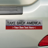 Neem Amerika terug Aangepast Schrijf je eigen slog Bumpersticker (Op auto)