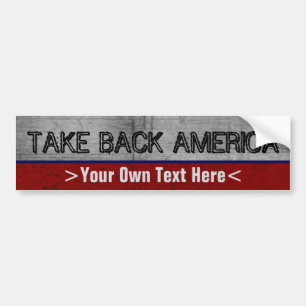 Neem Amerika terug Aangepast Schrijf je eigen slog Bumpersticker