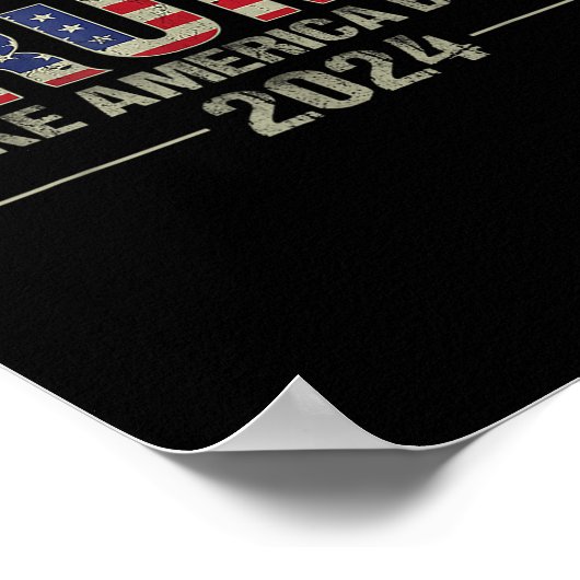 Neem Amerika terug Amerikaanse vlag Trump 2024 Man Poster (Hoek)