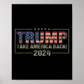 Neem Amerika terug Amerikaanse vlag Trump 2024 Man Poster (Voorkant)
