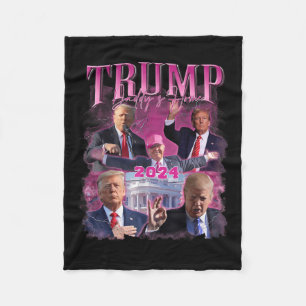 Neem Amerika terug, papa's Home Trump Roze Bootleg Fleece Deken