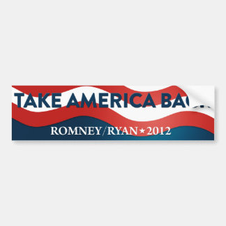 Neem Amerika terug Romney/Ryan 2012 Bumpersticker