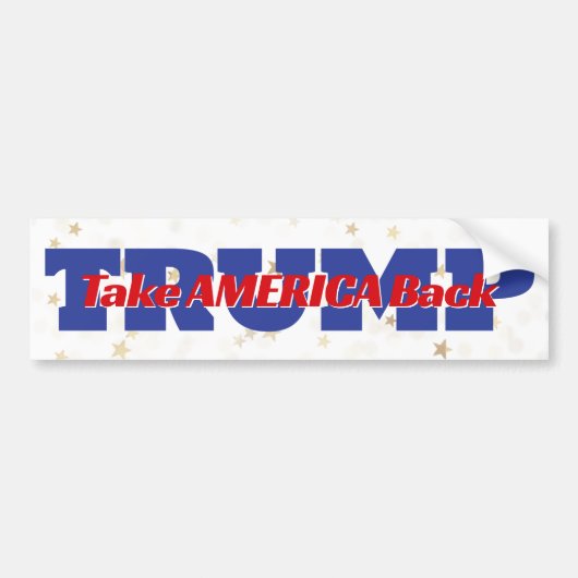 NEEM AMERIKA TERUG Trum Slogan Bumpersticker (Voorkant)