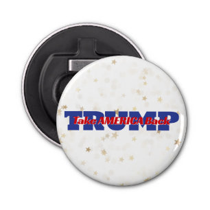 NEEM AMERIKA TERUG Trump Slogan Button Flesopener