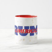 NEEM AMERIKA TERUG Trump tekst op sterren Mok (Midden)