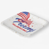 NEEM AMERIKA TERUG Trump Tekst Papieren Bordje (Gebogen)