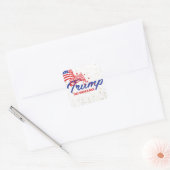 NEEM AMERIKA TERUG Trump Tekst Vierkante Sticker (Envelop)