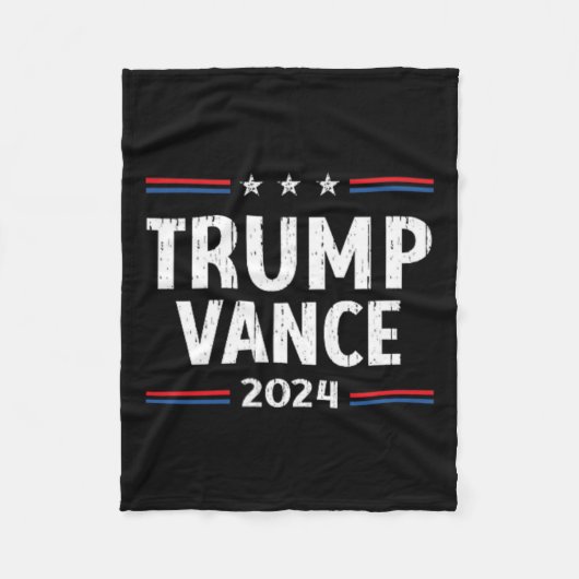 Neem Amerika terug Trump Vance 2024 Vice President Fleece Deken (Voorkant)