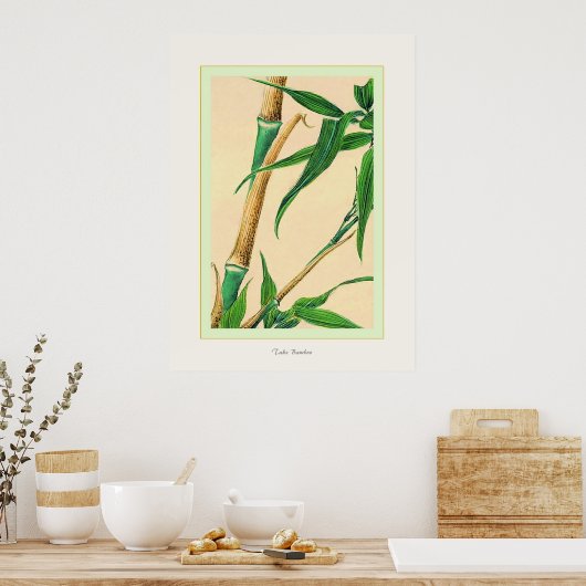 Neem Bamboe ~  Japanse vingerafdrukken Poster (Keuken)